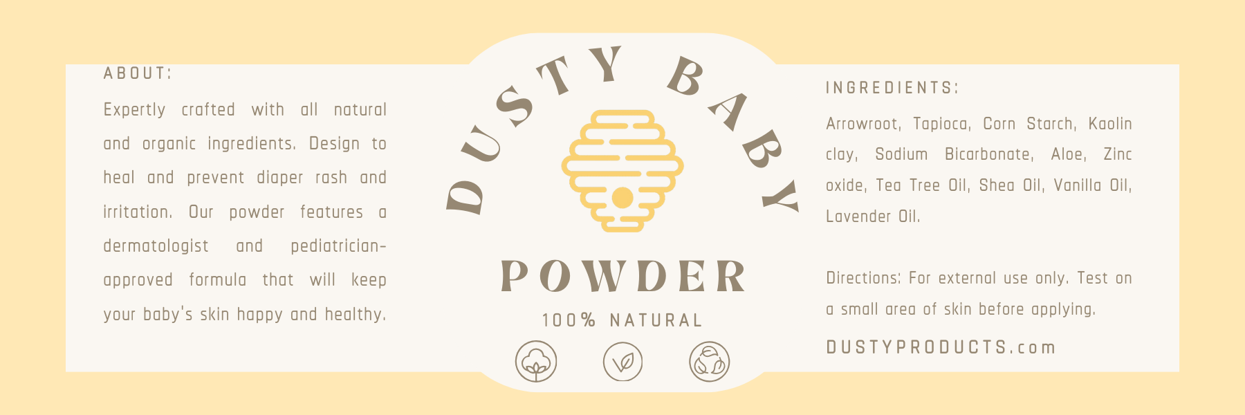 Dusty All-Natural Baby Powder